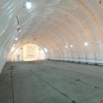 Пневмоангар для спецтехники изнутри