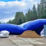 Мобильный ангар перед монтажом